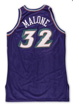 2001-02 Karl Malone Utah Jazz Game Worn Road Jersey